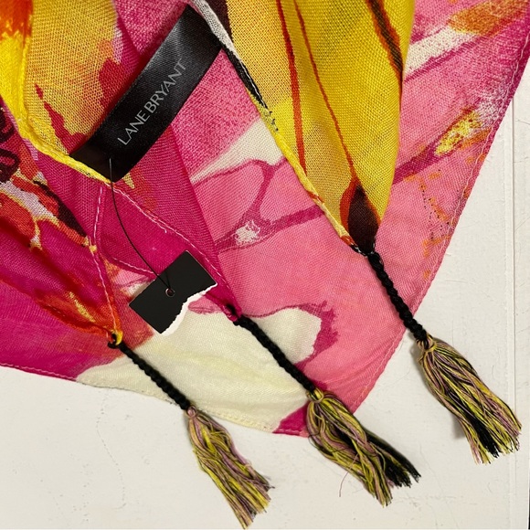 Lane Bryant • Abstract Floral Butterfly Wing Lightweight Scarf / Wrap - Picture 6 of 6